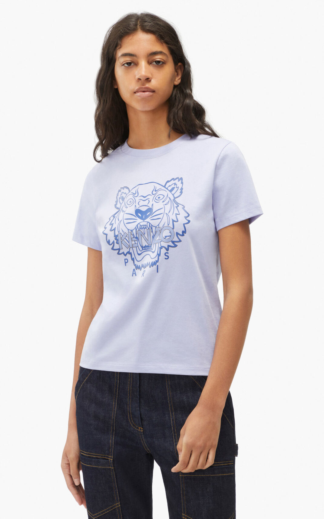 Kenzo The Winter Capsule Tiger Ženska Majice Svetlo Modra SI-7022262